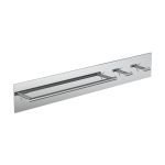 WINGITS® INFINITE Elegance Accessory Panel with 24" Towel bar and Dual Single Robe Hooks, Stainless